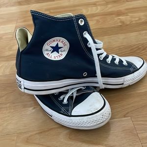 Blue hightop converse
